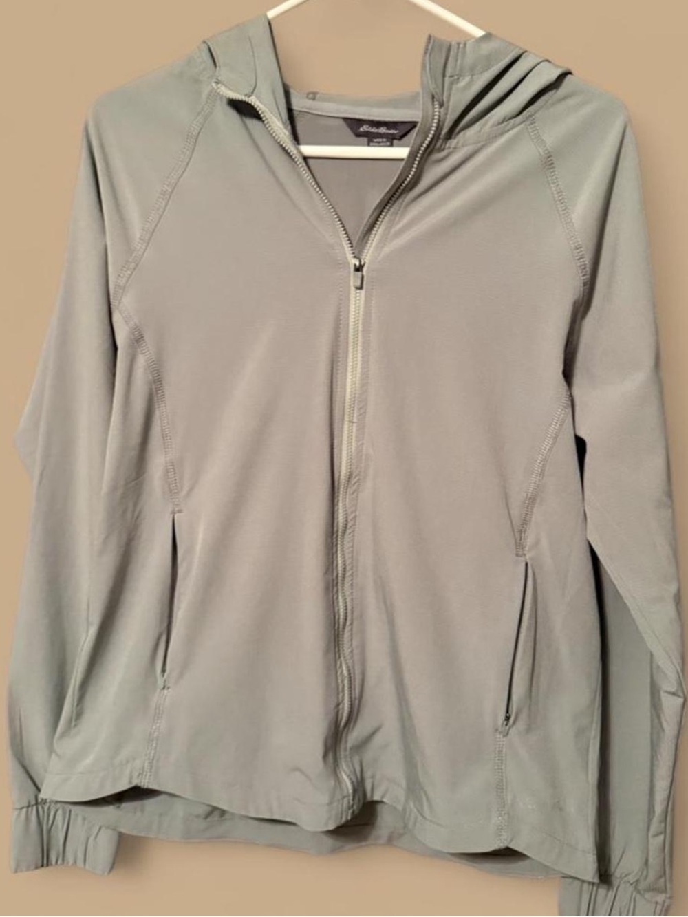 Eddie Bauer Light Sage Hooded Zip Jacket